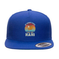 Womens My Favorite People Call Me Nani Cute Sloth Lover Grandma 5 Panel Snapback Cap | Artistshot