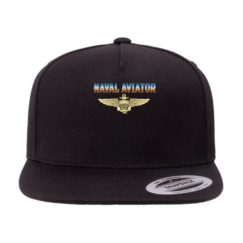 Fly Naval Aviator Classic Naval Officer Pilot Wing Navy Side Long Slee 5 panel snapback cap by adam.troare | Artistshot