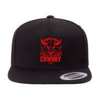 Simmer Down Cowboy Rodeo 5 Panel Snapback Cap | Artistshot