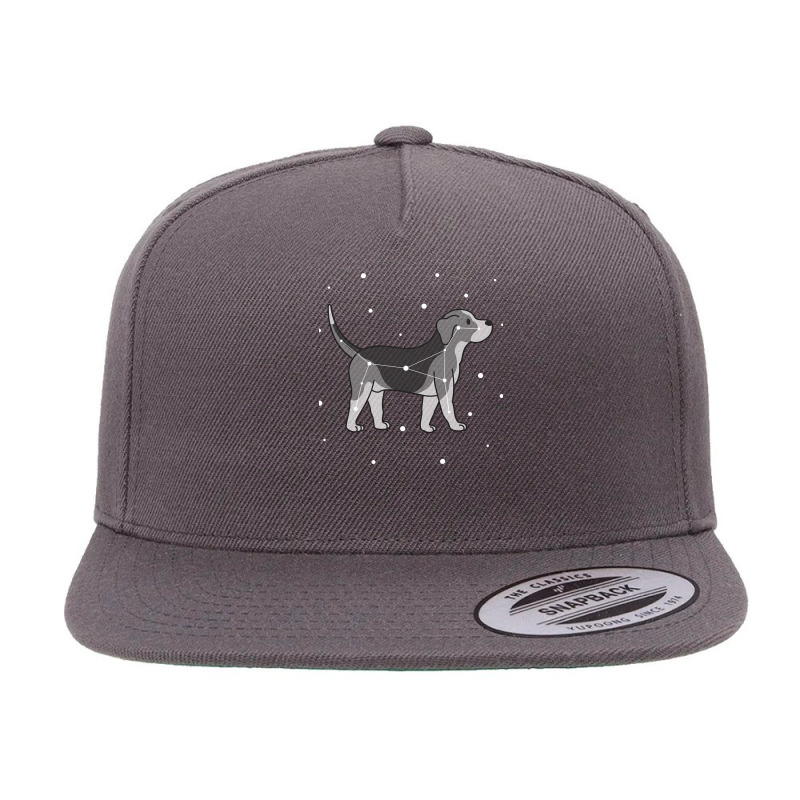 Beagle Dog Constellation Puppy Pet Beagles 5 Panel Snapback Cap | Artistshot