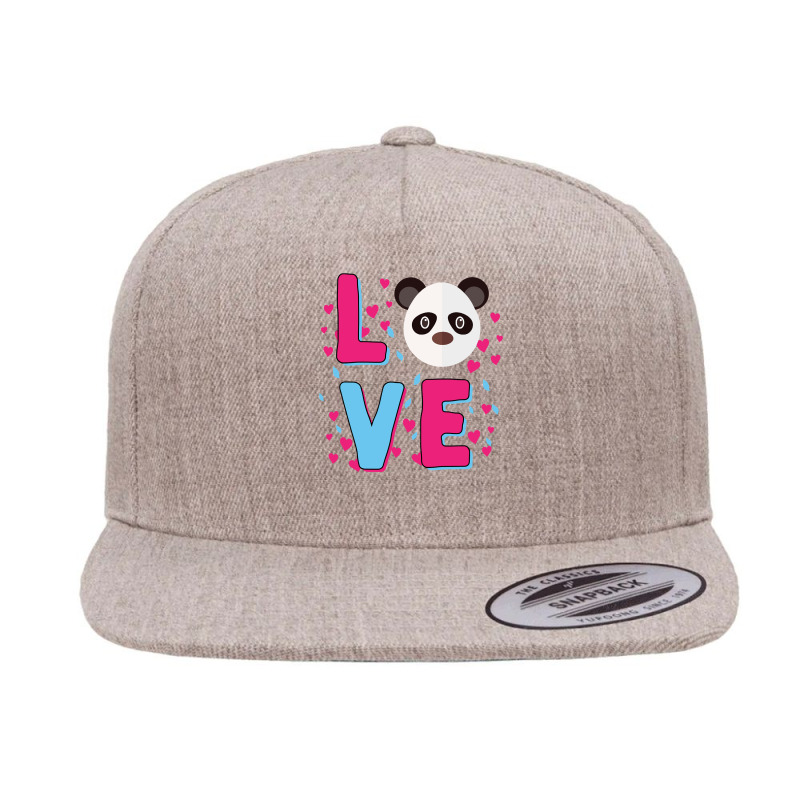 Bear Love Panda Kawaii For Girls Bamboo Mothers Day 495 Polar Panda 5 panel snapback cap by offensejuggler | Artistshot