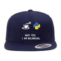 Funny Python Java Programmer Bilingual Coder Gift Tee 5 Panel Snapback Cap | Artistshot