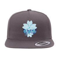 Flower With Trio Of Roses 5 Panel Snapback Cap | Artistshot