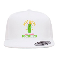 Womens Pickle Just A Girl Who Loves Pickles Vegan V Neck T Shirt 5 Panel Snapback Cap | Artistshot