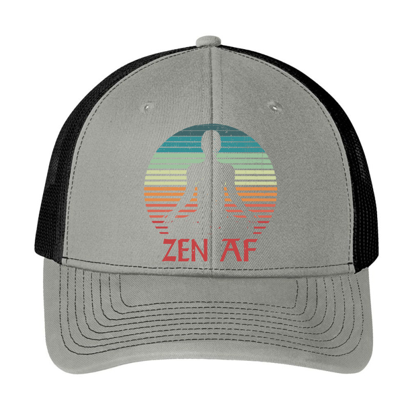 Zen Af Vintage Meditation Funny Yoga Quote For Men Women Yoga Lovers Pa Trucker Cap by EdahArt | Artistshot