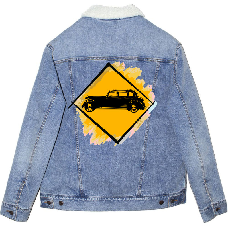 Classic Car Unisex Sherpa-lined Denim Jacket | Artistshot