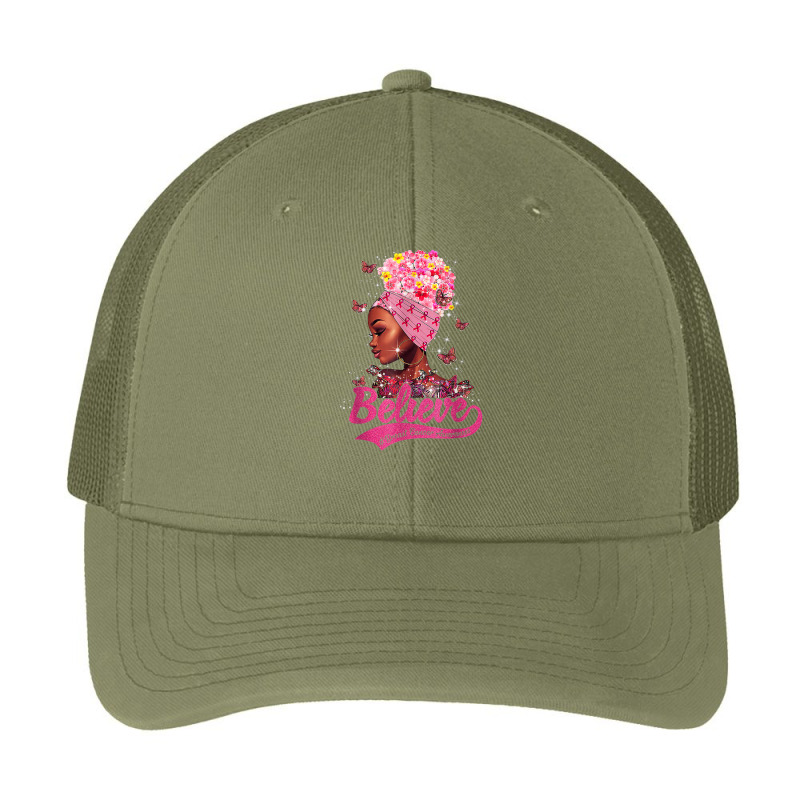 Breast Cancer Awareness Black Woman Warrior Support Believe Pa Trucker Cap | Artistshot