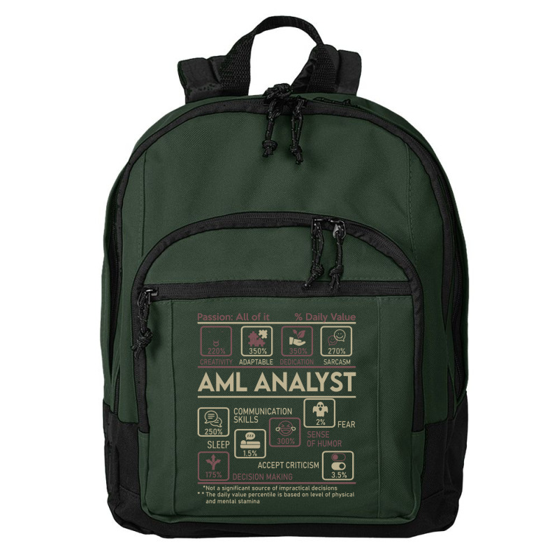 Aml Analyst T Shirt   Multitasking Daily Value Gift Item Tee Basic Backpack | Artistshot