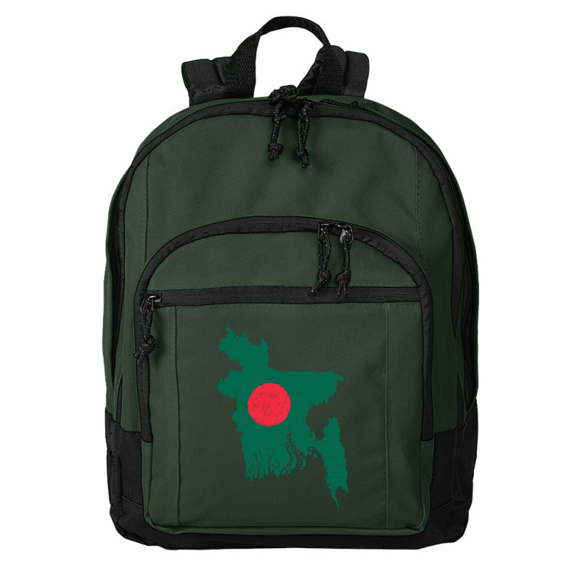 Bangladesh Map Flag Drawing Line Art Basic Backpack | Artistshot