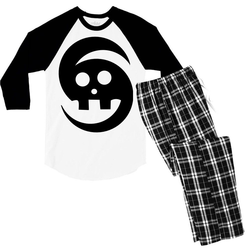 Simple Design Face Skull Men's 3/4 Sleeve Pajama Set | Artistshot