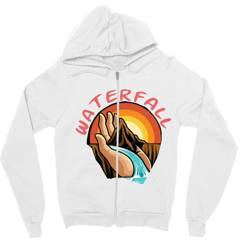 Waterfall Image Zipper Hoodie | Artistshot