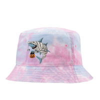 A Mummy Shark Halloween Tie Dyed Bucket Hat | Artistshot