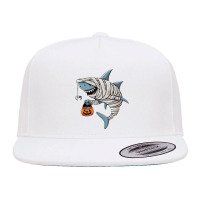 A Mummy Shark Halloween 5 Panel Snapback Cap | Artistshot