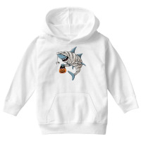 A Mummy Shark Halloween Youth Hoodie | Artistshot