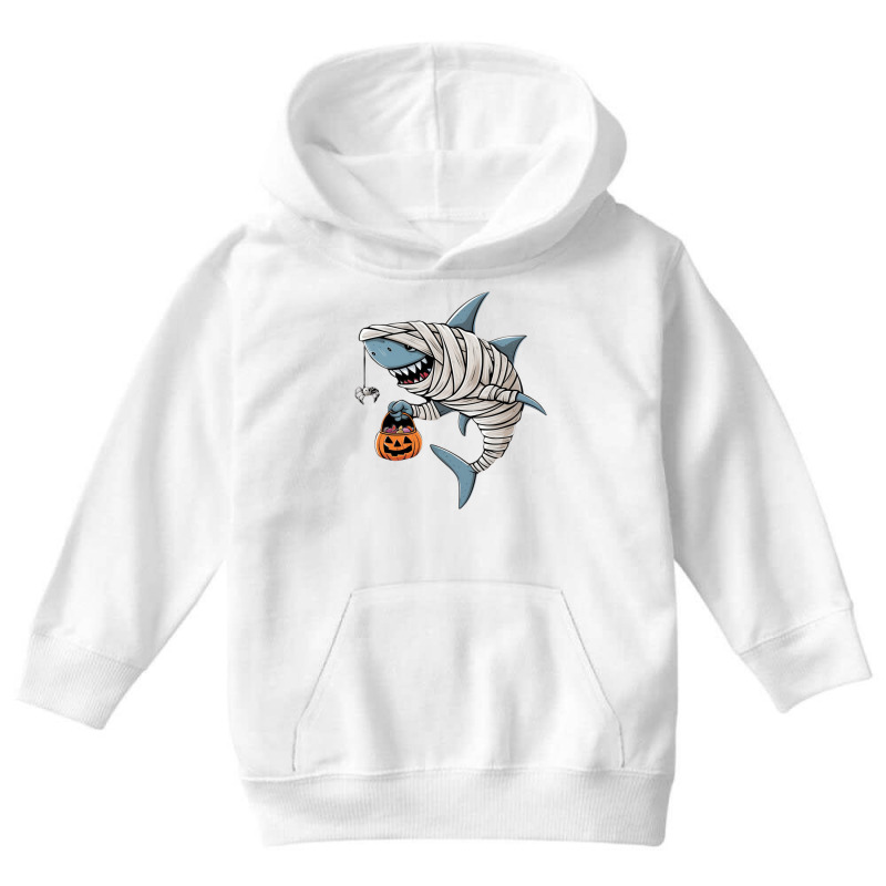 A Mummy Shark Halloween Youth Hoodie | Artistshot