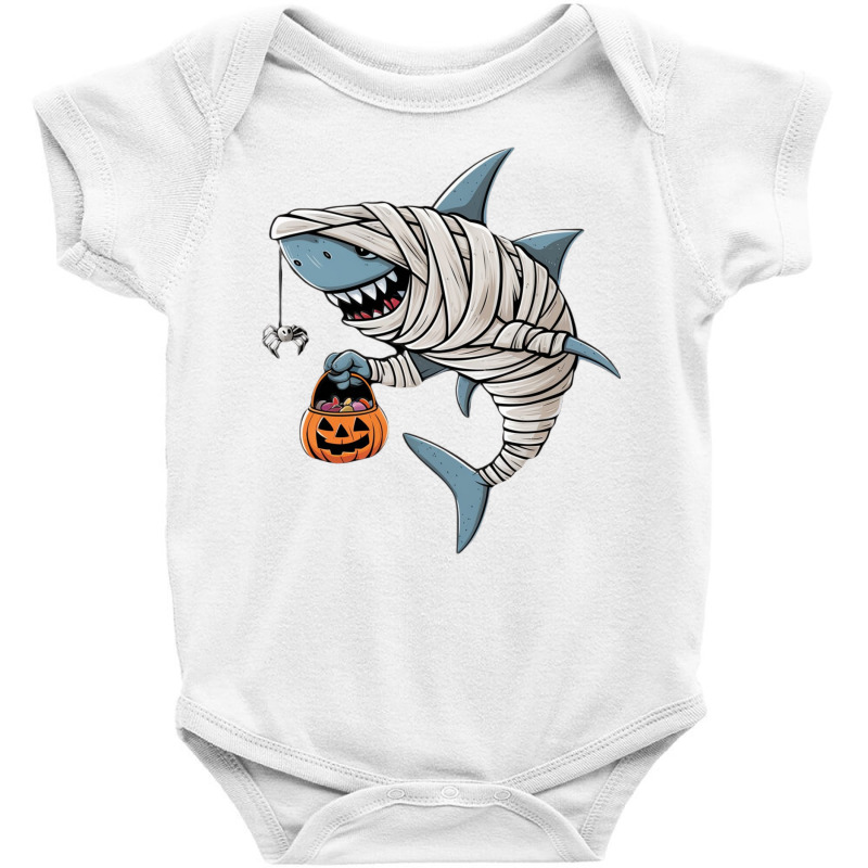 A Mummy Shark Halloween Baby Bodysuit | Artistshot