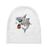 A Mummy Shark Halloween Baby Beanies | Artistshot