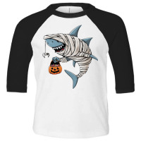 A Mummy Shark Halloween Toddler 3/4 Sleeve Tee | Artistshot