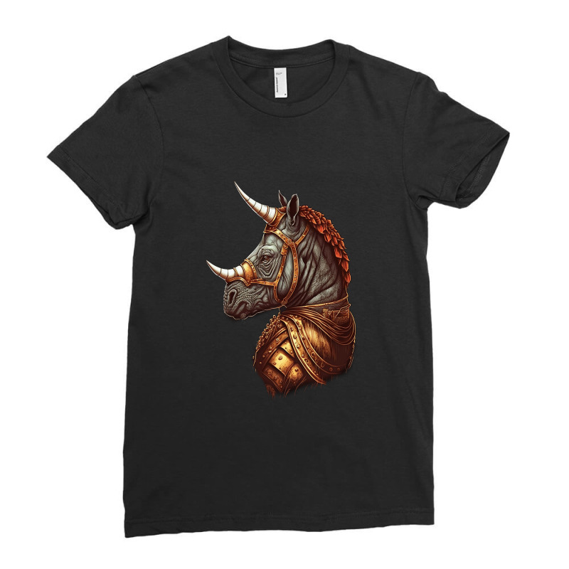 King Rhino Ladies Fitted T-Shirt by mailson | Artistshot