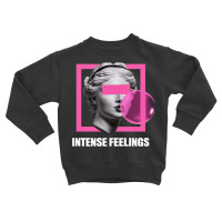 A Woman With Eyes Coveredby A Pink Rectangle Toddler Sweatshirt | Artistshot