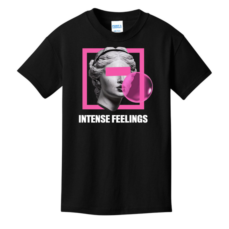 A Woman With Eyes Coveredby A Pink Rectangle Basic Youth T-shirt | Artistshot