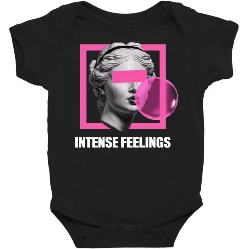 A Woman With Eyes Coveredby A Pink Rectangle Baby Bodysuit | Artistshot