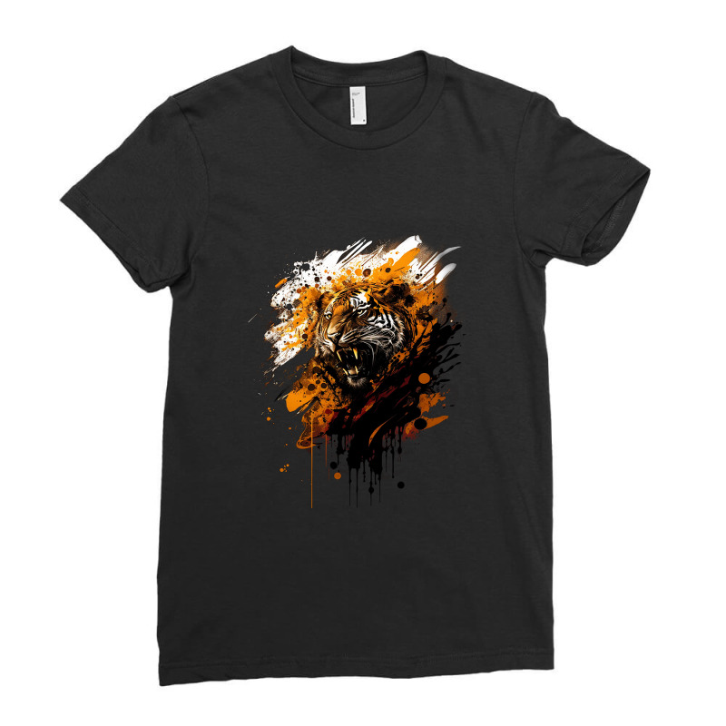 Wild Tiger Ladies Fitted T-Shirt by mailson | Artistshot