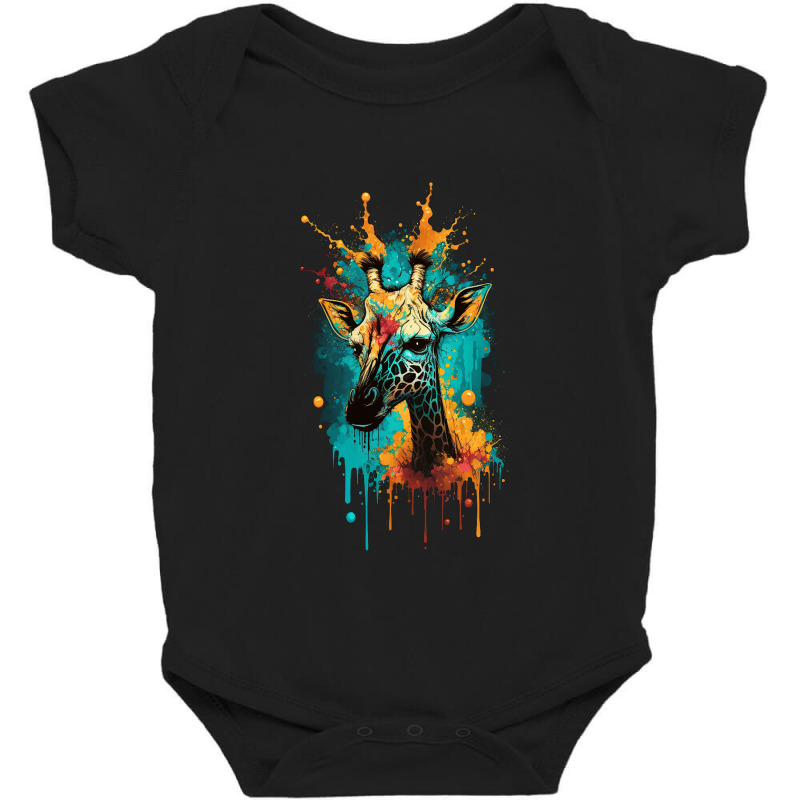 Happy Giraffe Baby Bodysuit by mailson | Artistshot