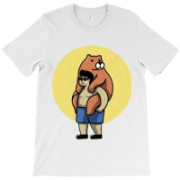 Bear And Man Images T-shirt | Artistshot