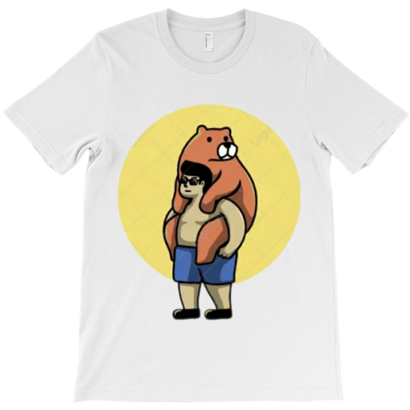 Bear And Man Images T-shirt | Artistshot