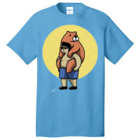 Bear And Man Images Basic T-shirt | Artistshot