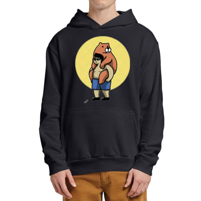 Bear And Man Images Urban Pullover Hoodie | Artistshot