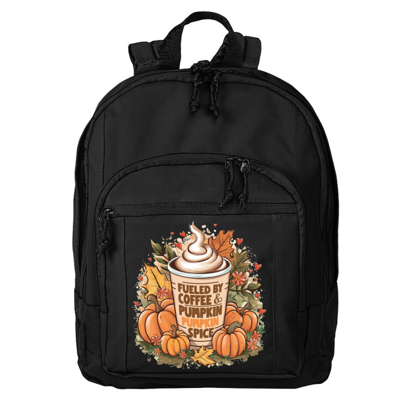 Fueled By Coffee & Pumpkin Spice Basic Backpack | Artistshot