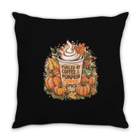 Fueled By Coffee & Pumpkin Spice Throw Pillow | Artistshot