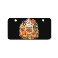 Fueled By Coffee & Pumpkin Spice Bicycle License Plate | Artistshot