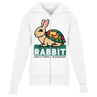 Rabbit Just A Turtle In Disguise Youth Zipper Hoodie | Artistshot