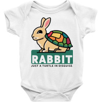 Rabbit Just A Turtle In Disguise Baby Bodysuit | Artistshot