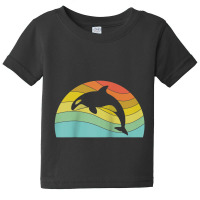 Retro Orca Killer Whale Ocean Sea Vintage Marine Aquatic Raglan Baseba Baby Tee | Artistshot