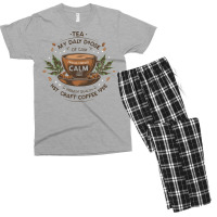 Tea My Daily Dose Of Calm Men's T-shirt Pajama Set | Artistshot