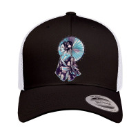 Japanese Geisha Parasol Pretty Tattoo Art Samurai Women Men Retro Trucker Cap | Artistshot