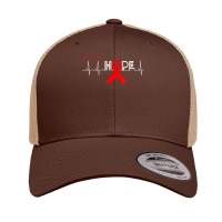 Hope  Awareness Month Products Red Ribbon Stroke Awareness T Shirt Retro Trucker Cap | Artistshot