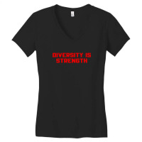 Diversity Is Strength Red Design Women's V-neck T-shirt | Artistshot