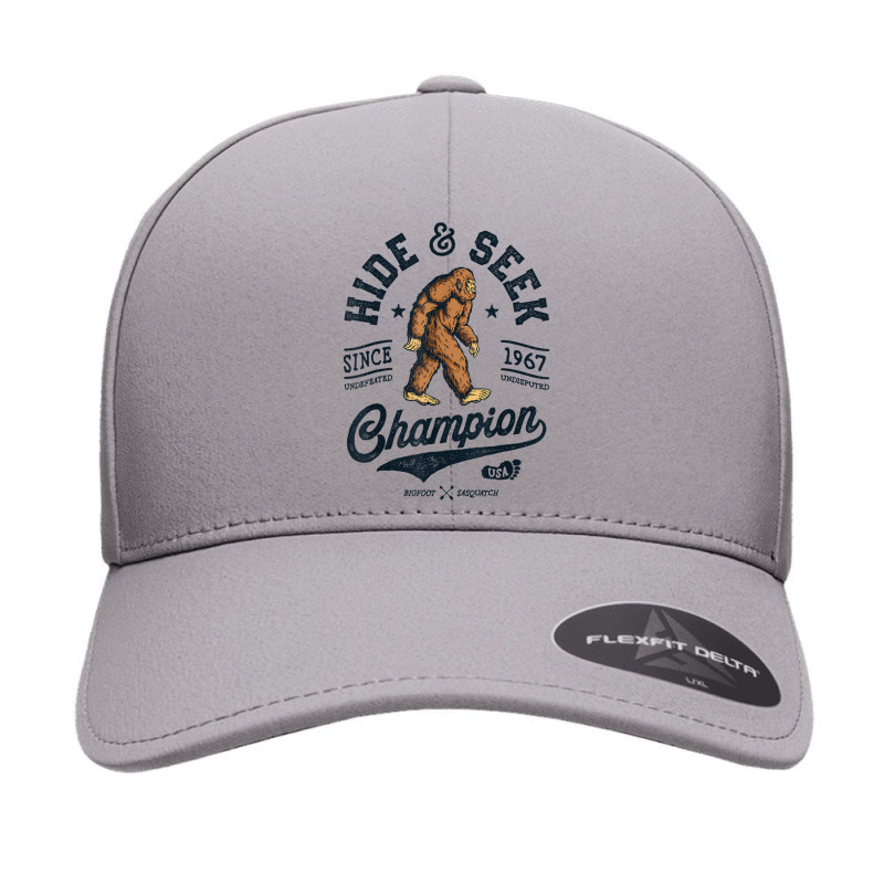 Bigfoot Hide And Seek Champion Funny Sasquatch Retro Vintage Seamless Cap by Hoang95 | Artistshot