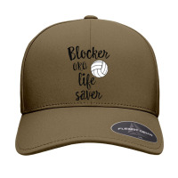 Blocker Aka Life Saver Funny Volleyball T Shirt Defense [converted] Co Seamless Cap | Artistshot