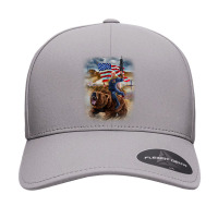 Usa President Trump Build Epic Wall Protect America Seamless Cap | Artistshot