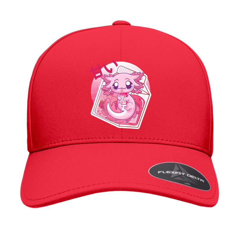 Axolotl Pastel Goth Strawberry Milk Shake Anime Japanese Premium T Shi Seamless Cap by RoyalStore | Artistshot