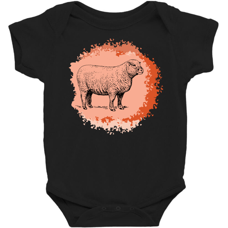 Vintage Sheep Baby Bodysuit by HRC Design | Artistshot