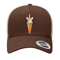 Rainbow Unicorn Ice Cream Cone T  Shirt Rainbow Unicorn Ice Cream Cone Yupoong Trucker Cap | Artistshot