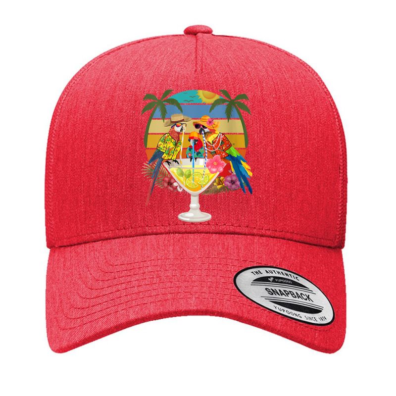 Womens Parrots Drinking Margarita On Summer Vacation Birds Fun V Neck Yupoong Trucker Cap by hutchisongruda | Artistshot