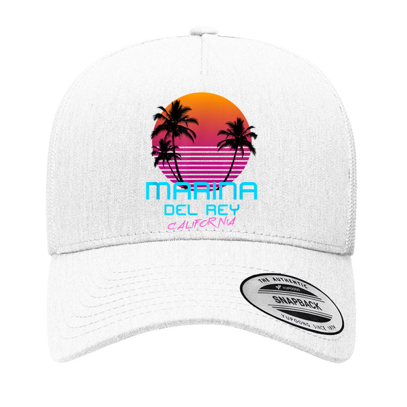 Marina Del Rey California Retro 80s T Shirt Yupoong Trucker Cap by aryanahjerich | Artistshot